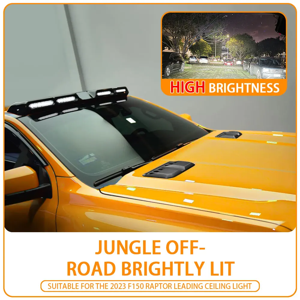 Listwa LED dachowa do Forda F-150 Raptor 2023 2024 2025, zewnętrzna lampa dachowa, spoiler dachowy