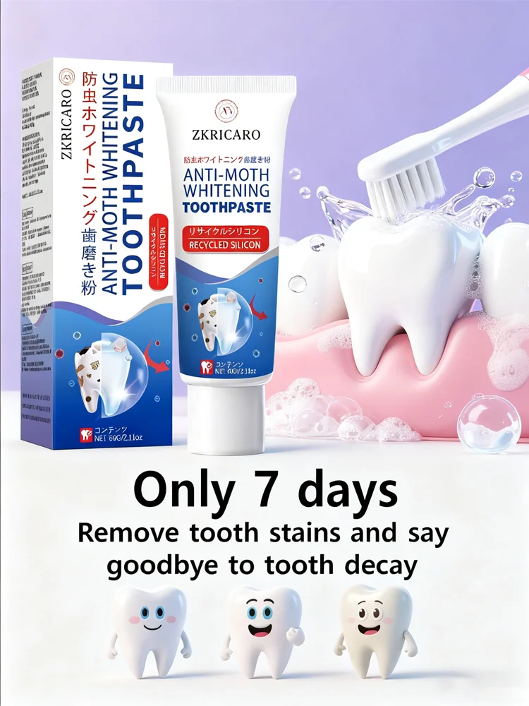 2025 Nouvelle formule de gel d'essence blanchissante de 7 jours – élimine efficacement les taches de café, du thé et du tabac, protège l'émail dentaire et p
