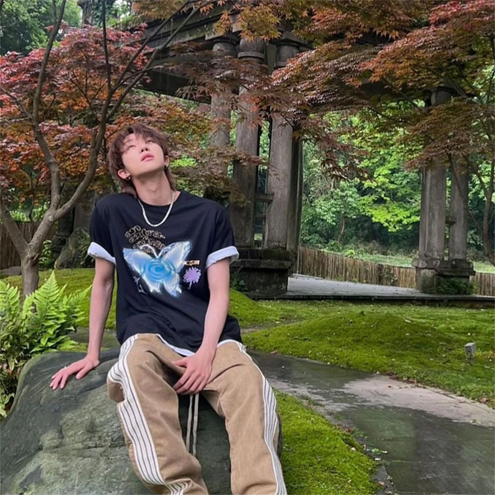 T-shirt w stylu KPOP WONWOO JEONGHAN THE8 nadrukowana moda na co dzień bawełniane krótkie rękawy oddychająca letnia odzież dla kibica prezent