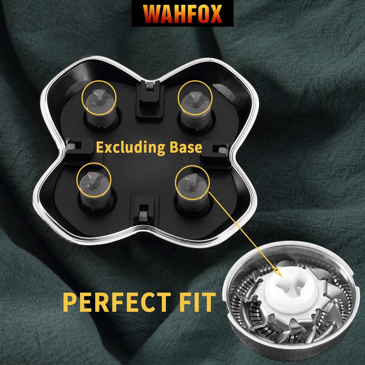 WAHFOX 4 PCS Lâminas de Substituição de Barbeador Para Crânio Pitbull Carver PRO 4 Cabeça Lâmina de Substituição Fit SKULL SHAVER HEAD