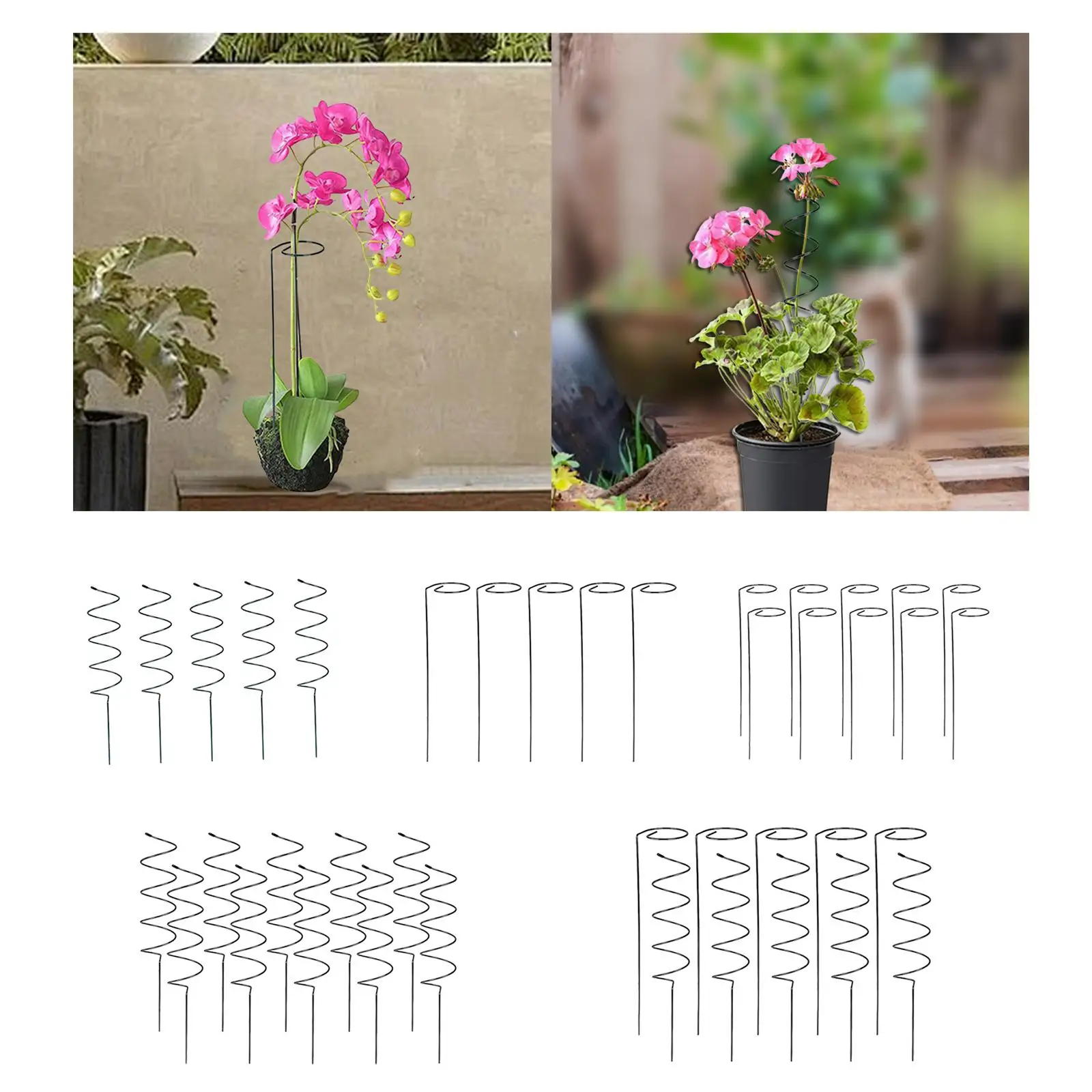 

Climbing Plant Stakes Reusable Rustproof Multifunctional Easy Installation Tomato Twist Stakes for Park Patio Lawn Yard Outdoor