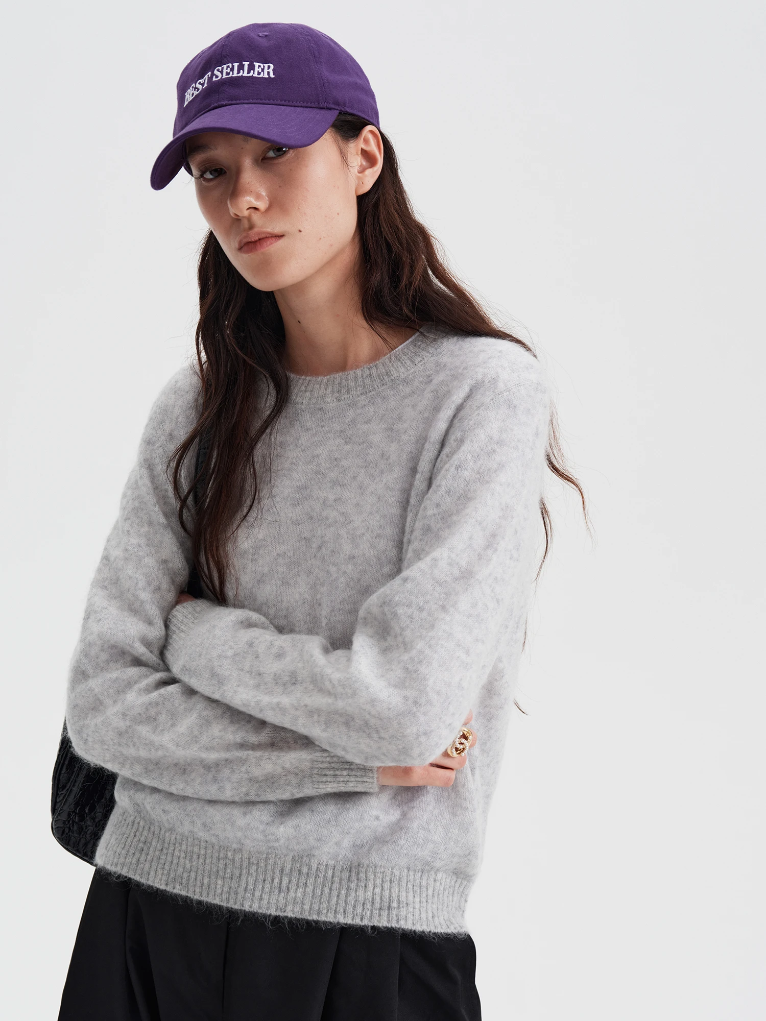 

Tfa Casual Sle Women's Knitted Sweater Autumn Winter New Micro Floing Proc Camere Blend Long Sve round Ne Top