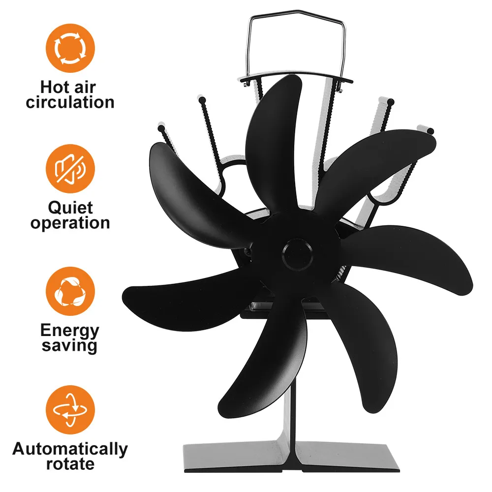 Fireplace Stove Fan Wood Heater Fan Thermal Self-Powered Ecofan Top Burner