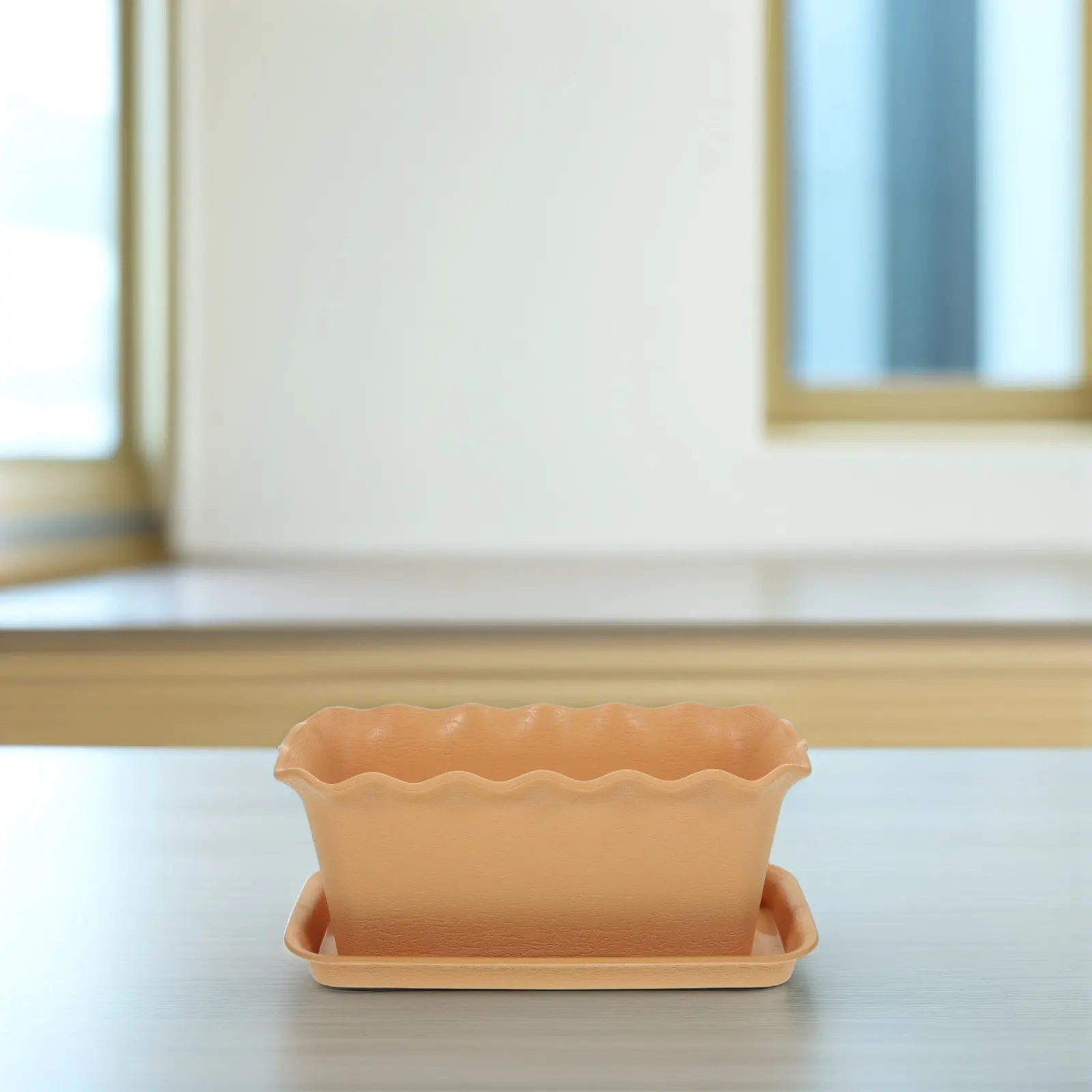 1Set Rectangular Planter Box Plastic Vegetable Pot for Garden Flower Pots Succulent Plant Container Herb Planter Box with
