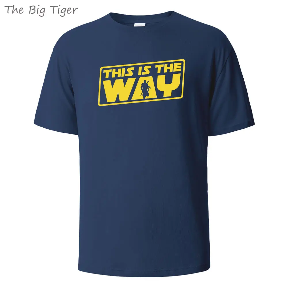 This Is The Way Printing Premium Cotton Mens Tee Comfortable Fit Crew Neck Breathable Fabric Casual Men's T-shirt