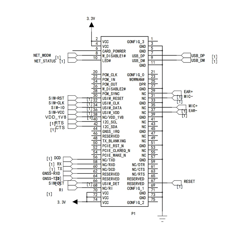 SIMCOM A7670G LTE Cat1 M2 وحدة LTE-FDD B1/B2/B3/B4/B5/B7/B8/B12/B13/B18/B19/B20/B25/B26/B28/B66 LTE-TDD B38/B39/B40/B41