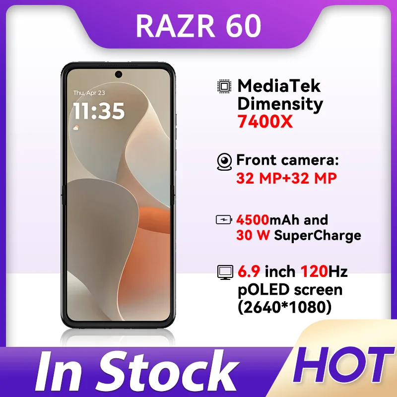 Motorola Moto Razr 60 6.9" Folding Screen 4500mah Android 15 50MP 30W Global