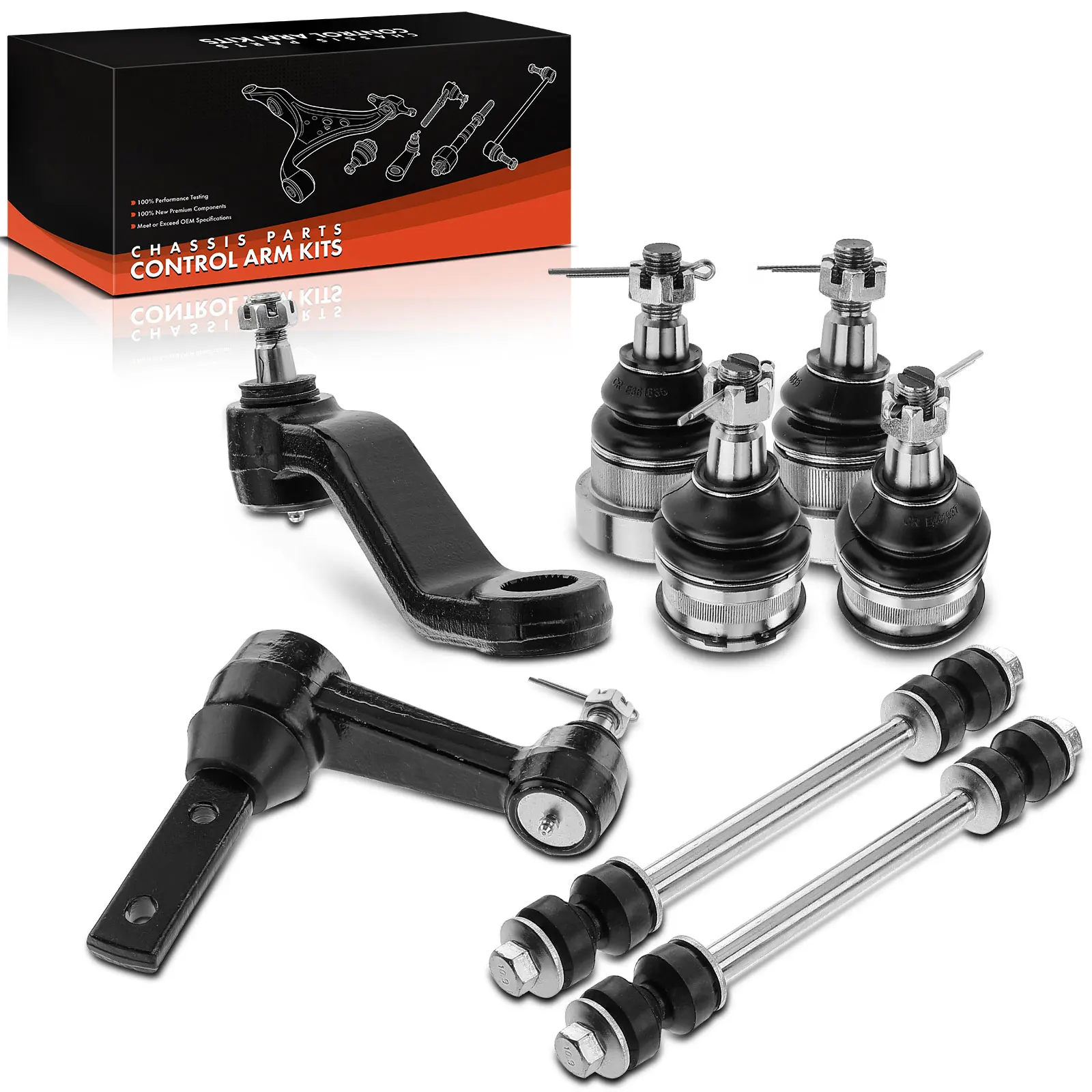 Frankberg 8-delige draagarmset vooras voor Dodge Ram 1500 Extended Cab 52037674 K7275 K7217T 52037667 52037660 52038730