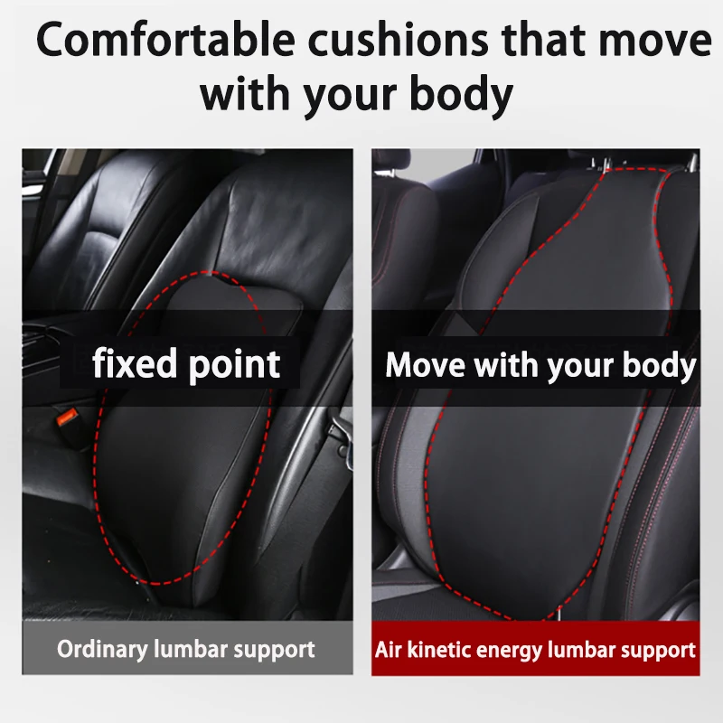 Universal Car Waist Cushion Spine Protection Adjustable Lumbar Support Pillow For Auto Relax Air Bag Support Relieve Fatigue