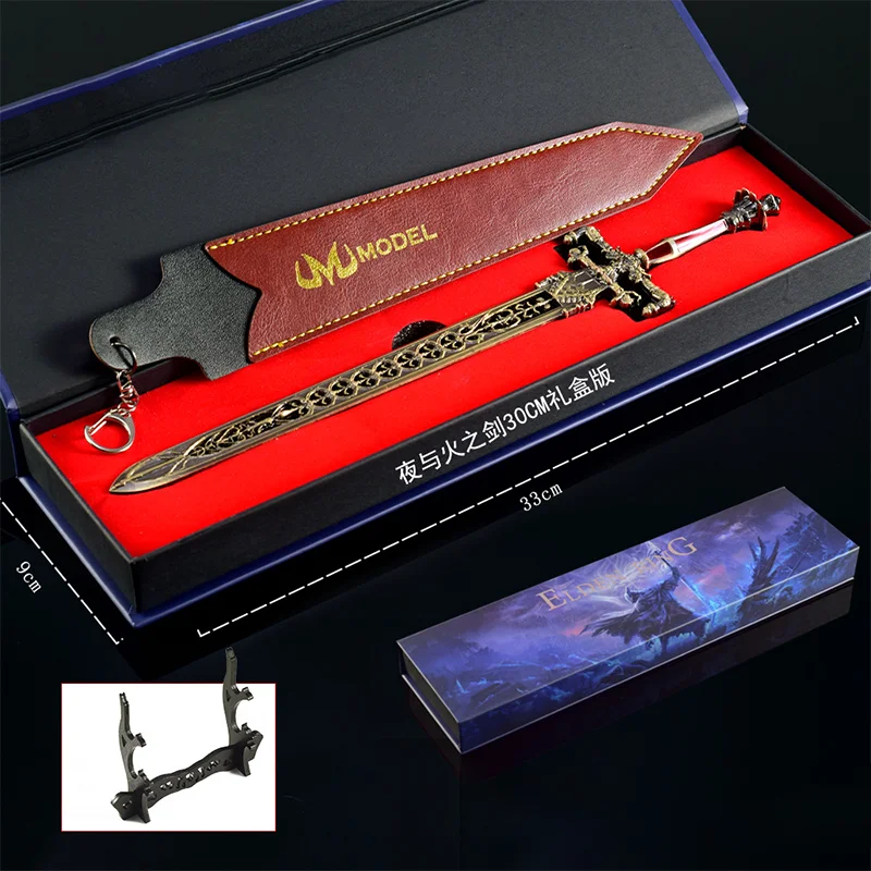 30cm Eldenn jeu périphériques épée de nuit et de flamme artisanat jouets à collectionner couteau jouet Katana Cos accessoires article décoratif cadeaux