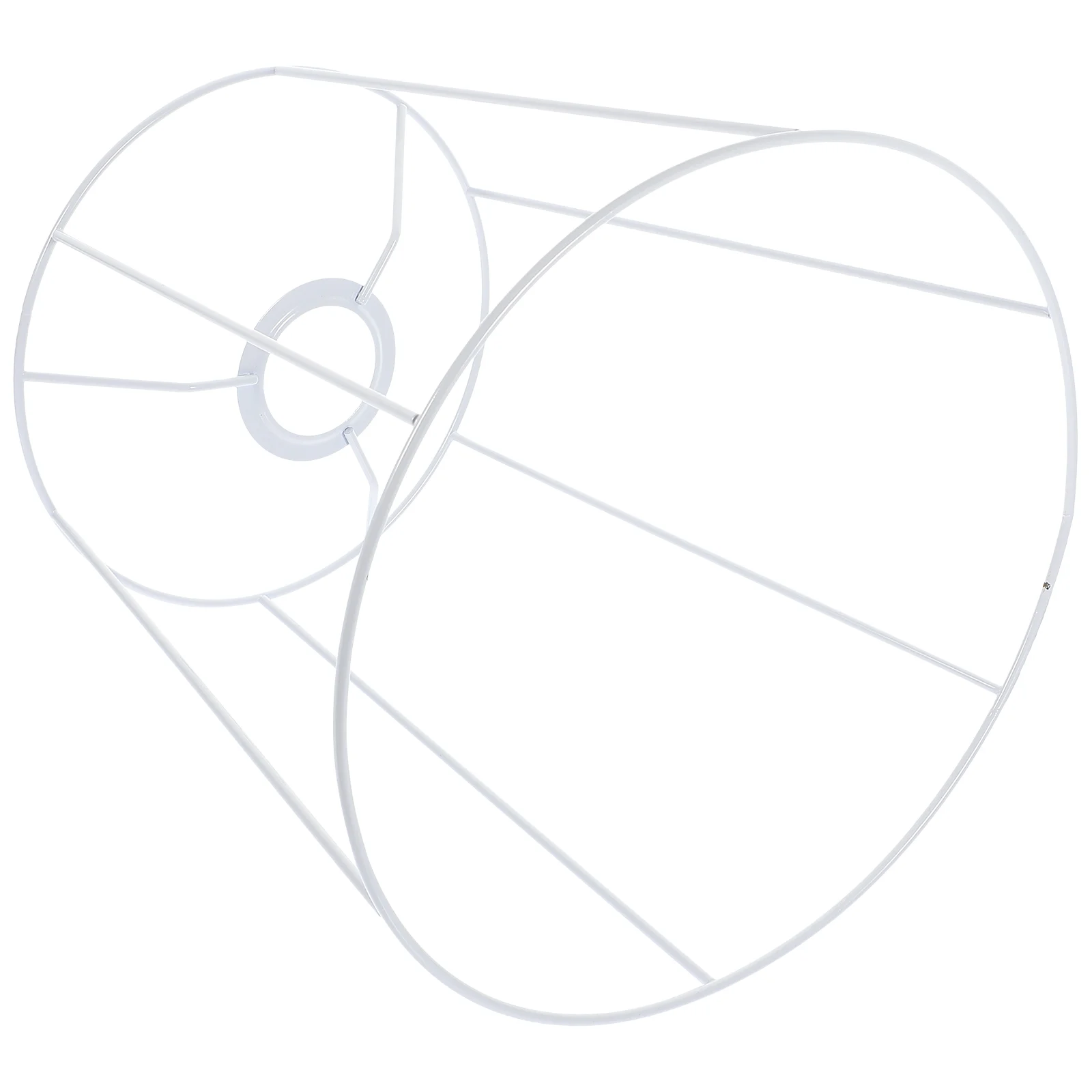 Ceiling Fans Table Lamp Shade Holder Light Cage Guard Ring For Lampshade Frame DIY Wire White