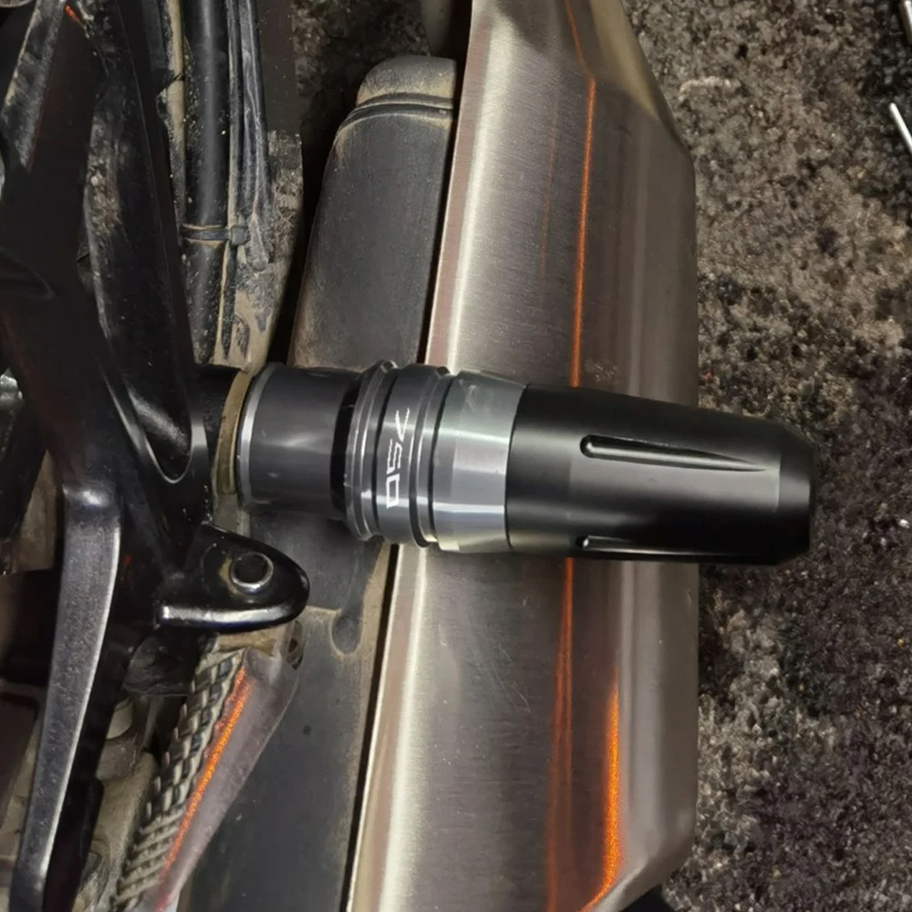 For Kawasaki Z750 Z 750 2004-2012 Motorcycle CNC+POM Crash Pads Exhaust Sliders Crash Protector