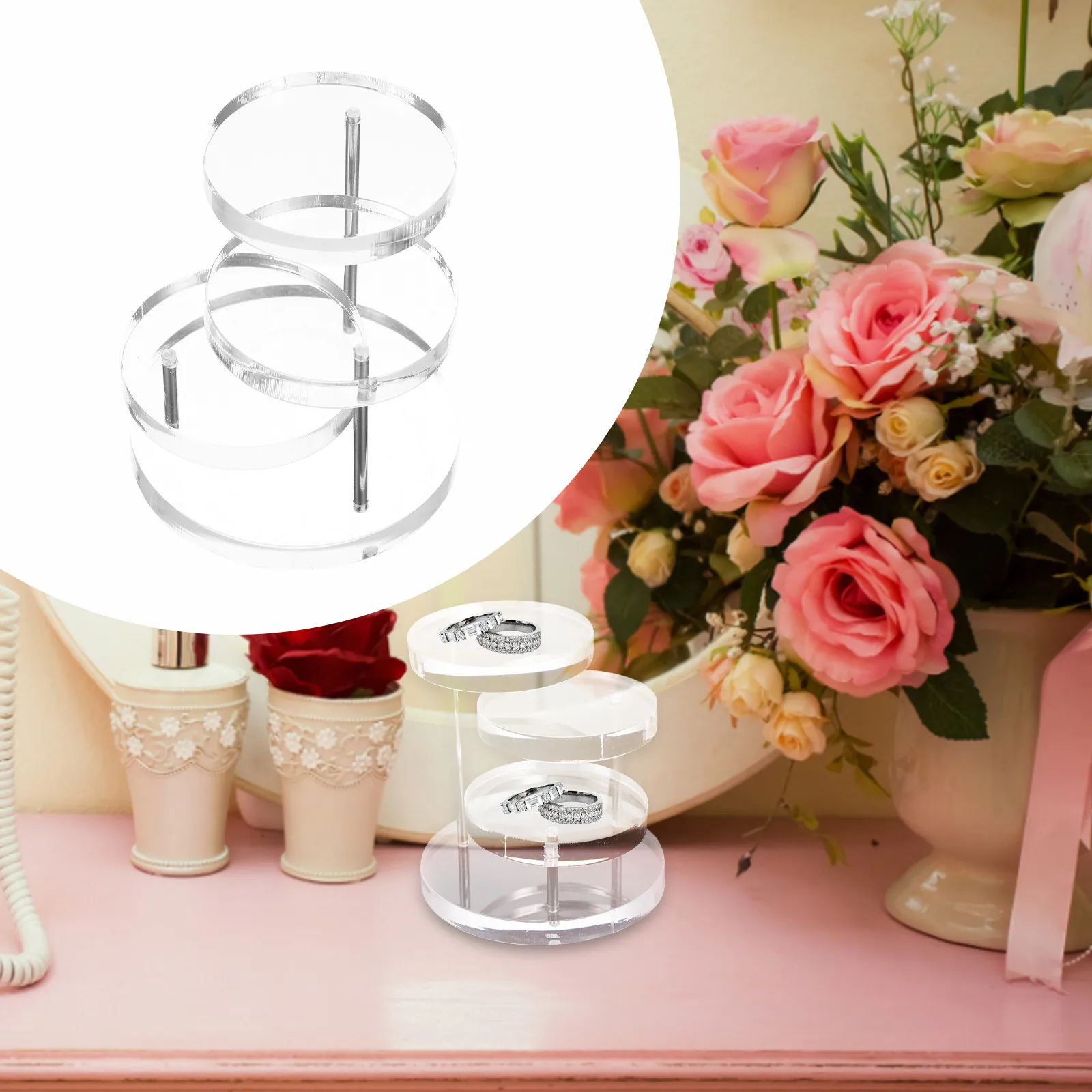

Acrylic Display Stand Multi-Layer Jewelry Organizer Transparent Trinket Holder For Models Watch Retail Shop Use