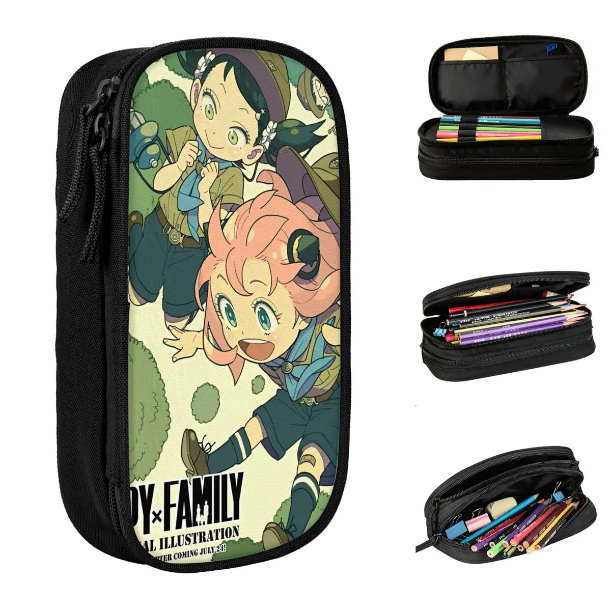 

New Spys X Family Manga Pencil Cases Pencilcases Pen for Girls Boys Large Storage Bag Students School Gifts Stationery