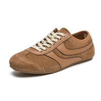 German Training Shoes Women 2026 New Genuine Leather Women Sneakers Flat Lace-up Retro Large Size Forrest Gump Shoes Women - Image 6