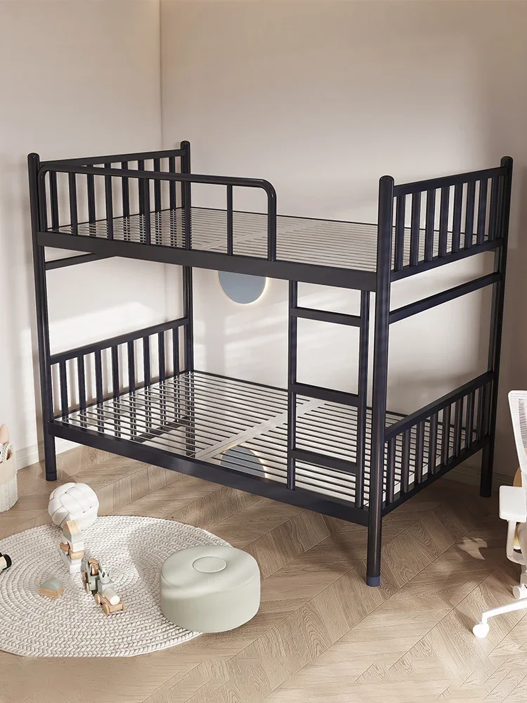 Simple stainless steel eco-friendly bunk bed thickened bed plate stainless steel children's bed