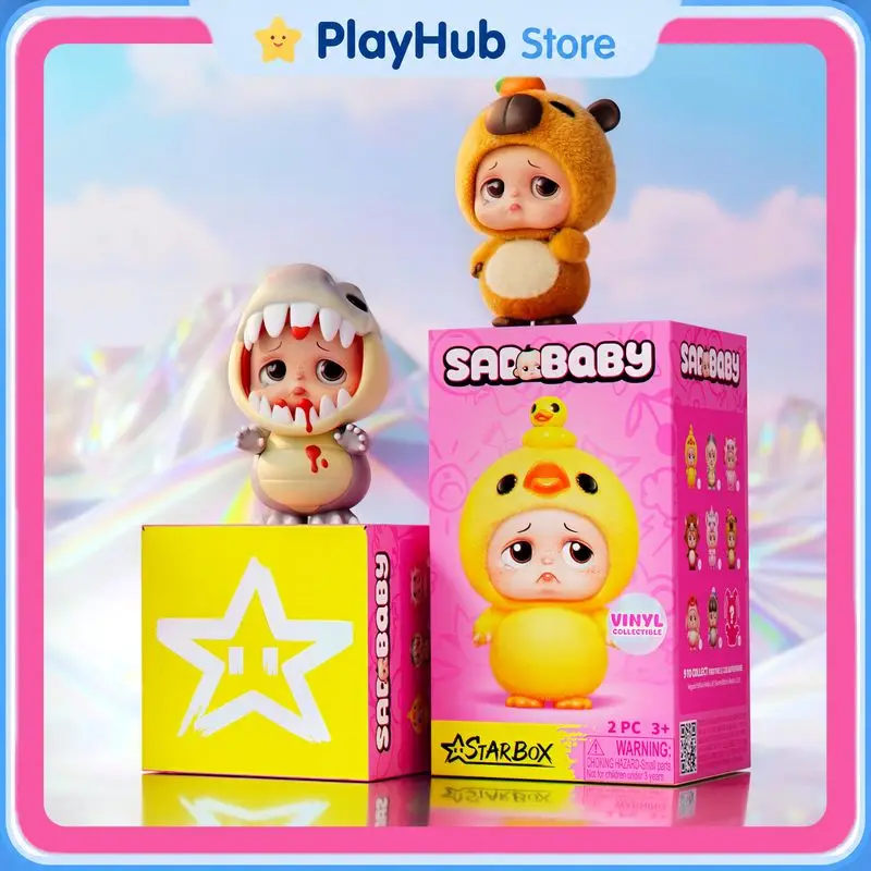 New Zuru STARBOX Sad Baby Blind Box Duck Care Bears Series Collectible Figure Toy Trendy Plush Keychain Decorative Ornament Gift