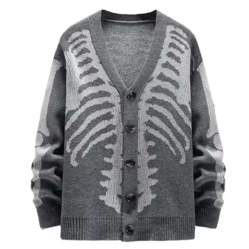 Autumn and Winter Sweater Jacket 2024 New Jacquard Halloween Knitted Cardigan Fashion Men\'s and Women\'s Sweaters