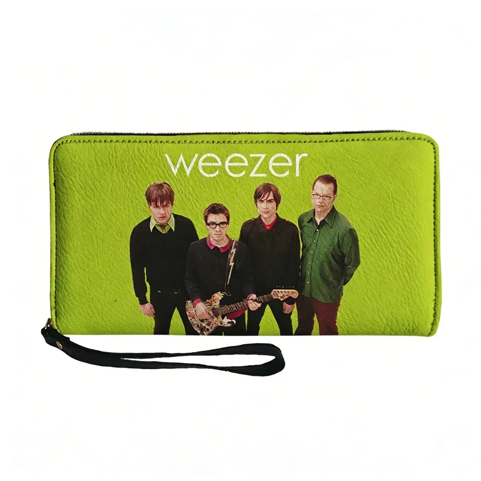 

Кошелек Weezer Rock Band Custom Wallet Purse Blue Album, мужской и женский, на молнии, с двойным принтом, портативный кошелек, подарочная сумка