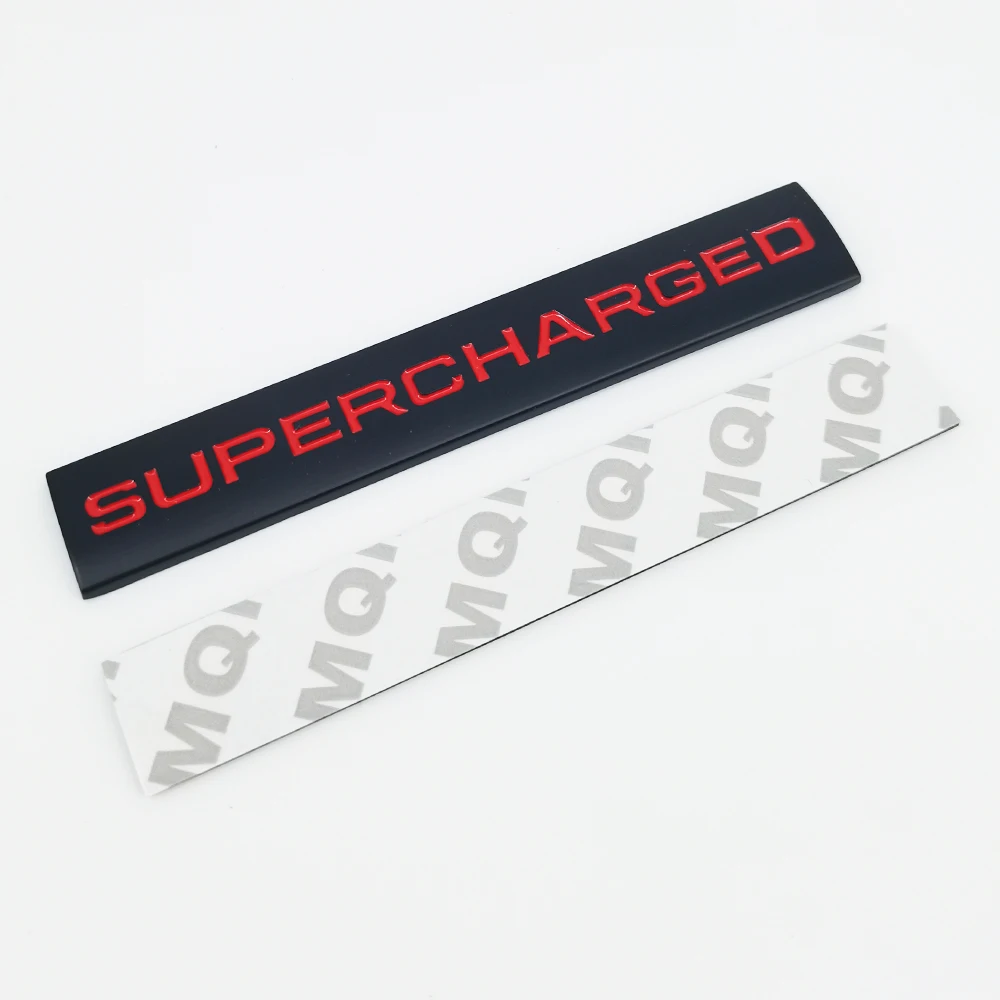 3D Metal SUPERCHARGED Logo Emblem Badge Sticker Decal For Land Rrover Range Rover Sport Evoque Defender Discovery Accessories