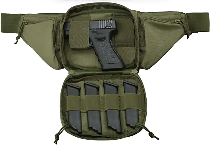 Concealed Carry Pistol Fanny Pack Waist Bag Gun Holster Men Women Gun Carrier Handgun Airsoft Case