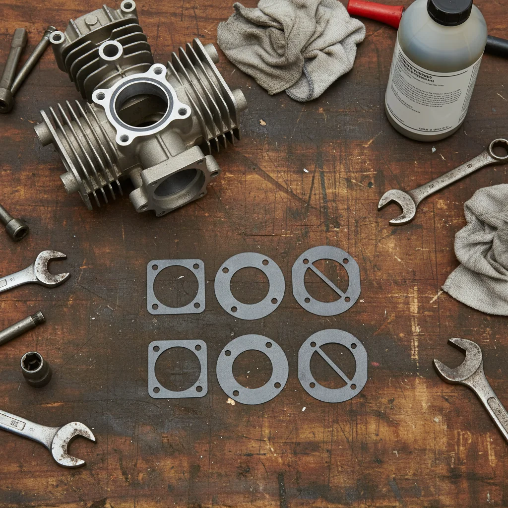 

3/6pcs Gasket Set Round Gaskets Replacement For Sears For Craftsman Model 921.153101 & VSF1080421 Air Compressors