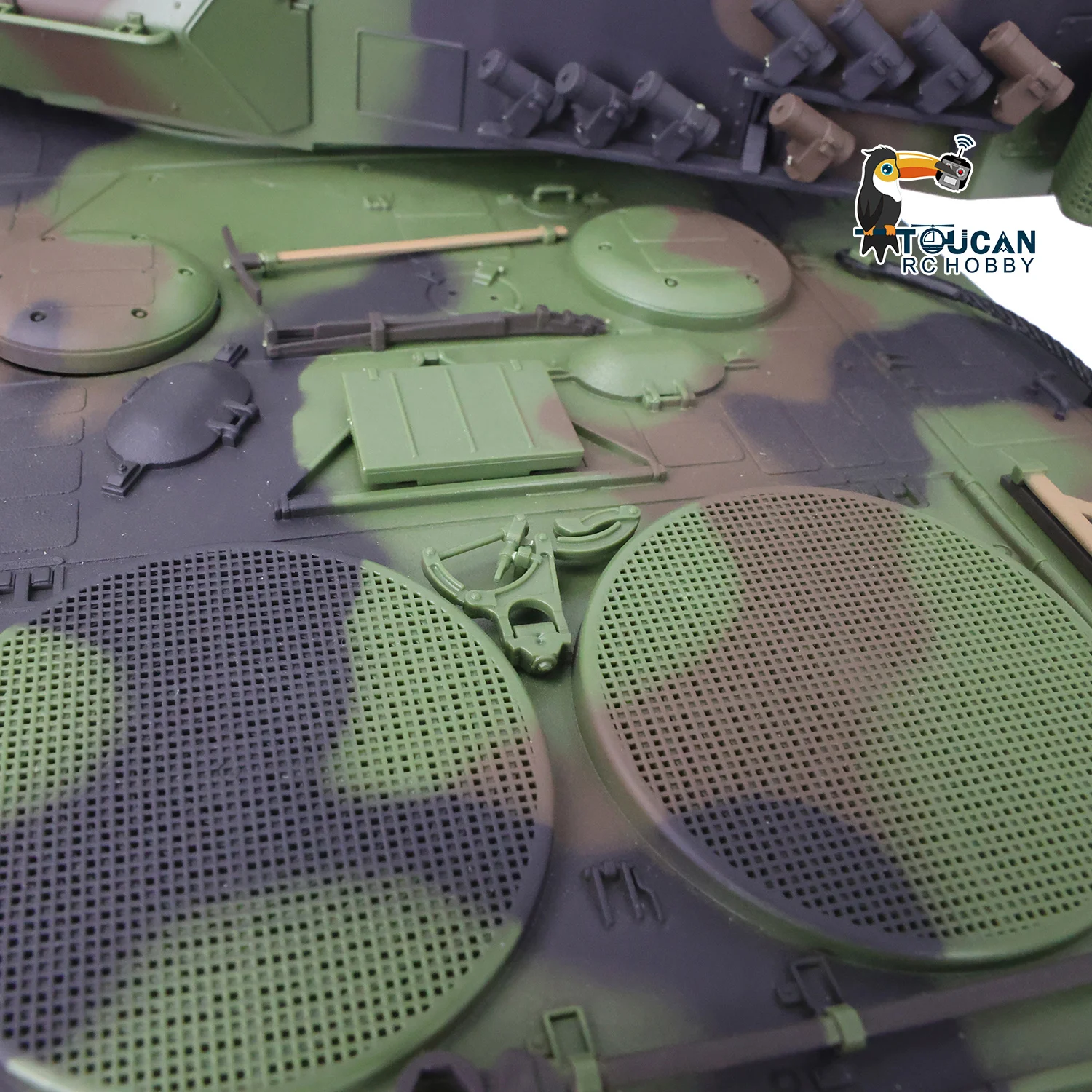 Toucan 1/16 Heng Long TK7.0 Leopard2A6 RC Tank 3889 Metal Tracks Wheels Barrel Recoil BB Airsoft Smoke Remote Control Car Panzer