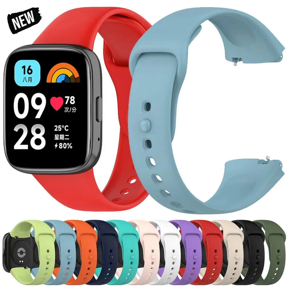 Bracelet officiel pour Xiaomi Redmi montre 3 Active/Lite/jeunesse Bracelet en Silicone de remplacement intelligent pour Redmi montre 3 Bracelet Correa