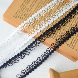 Sewing Accessories Lace Trim Floral Designs 1cm Width Wide Application Vintage Style Fabric Embroidered Appliques Embellishments