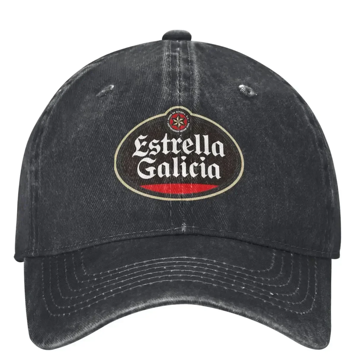 New Estrella Galicia Beer Spain Washed Baseball Cap Spanish Lager Beer Trucker Dad Hat Summer Female Male Sun-Proof Baseball Cap