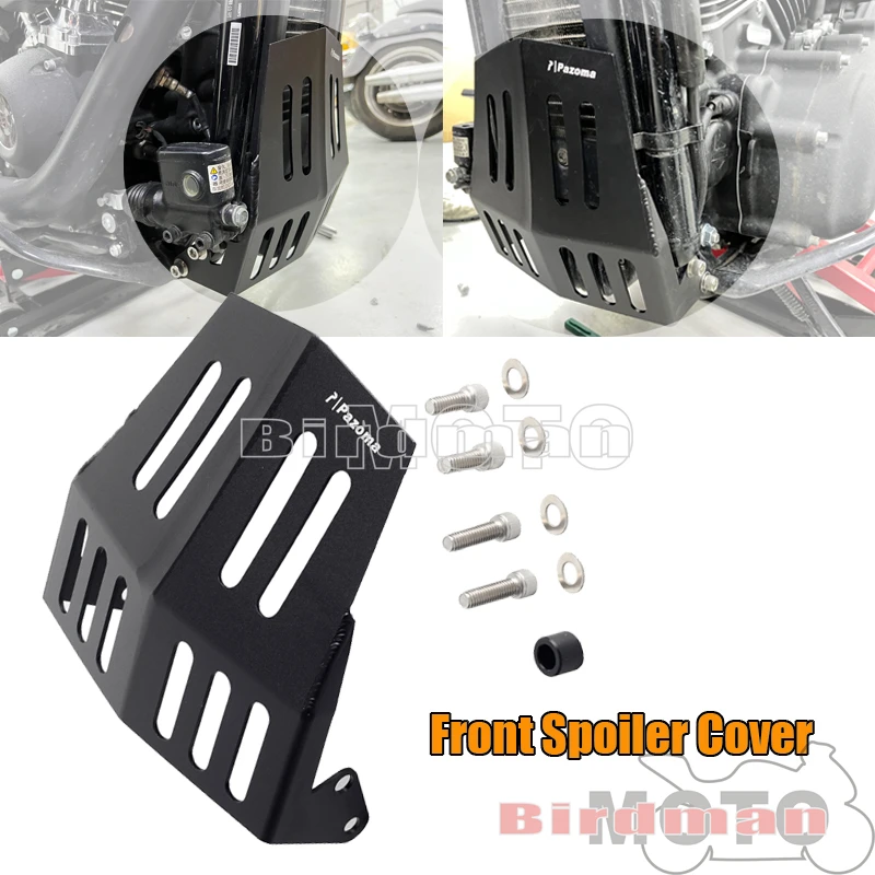 

Black Chin Lower Front Spoiler Air Dam Fairing Mudguard Cover For Harley Softail 2018-23 Fat Boy Low Rider Street Bob Breakout