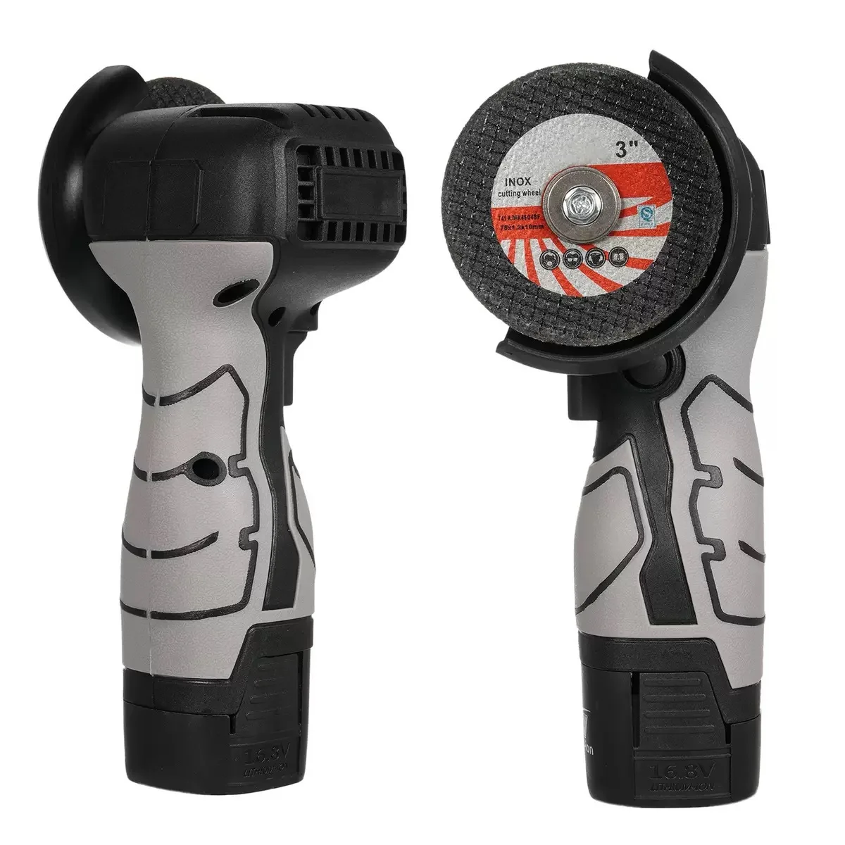 16.8V brush rechargeable angle grinder set with plastic box, lithium battery angle grinder cutting angle grinder