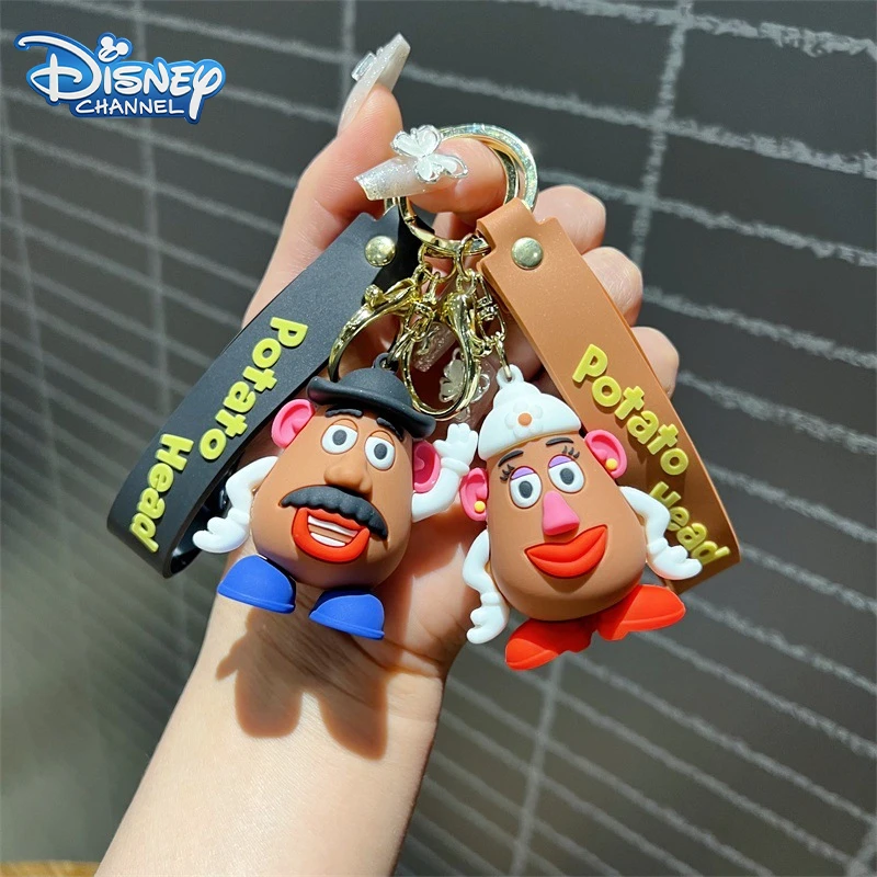 Disney Toy Story Keychain Cartoon Anime Mr.potato Head Key Chain Bag Pendant Kawaii Cosplay Car Keyring Toys Kids Birthday Gifts