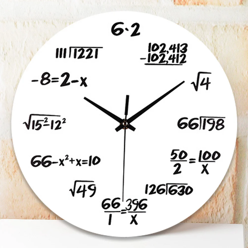 

Unique Clock Design Classroom Wall Mathematical Formula Decorative Modern Style