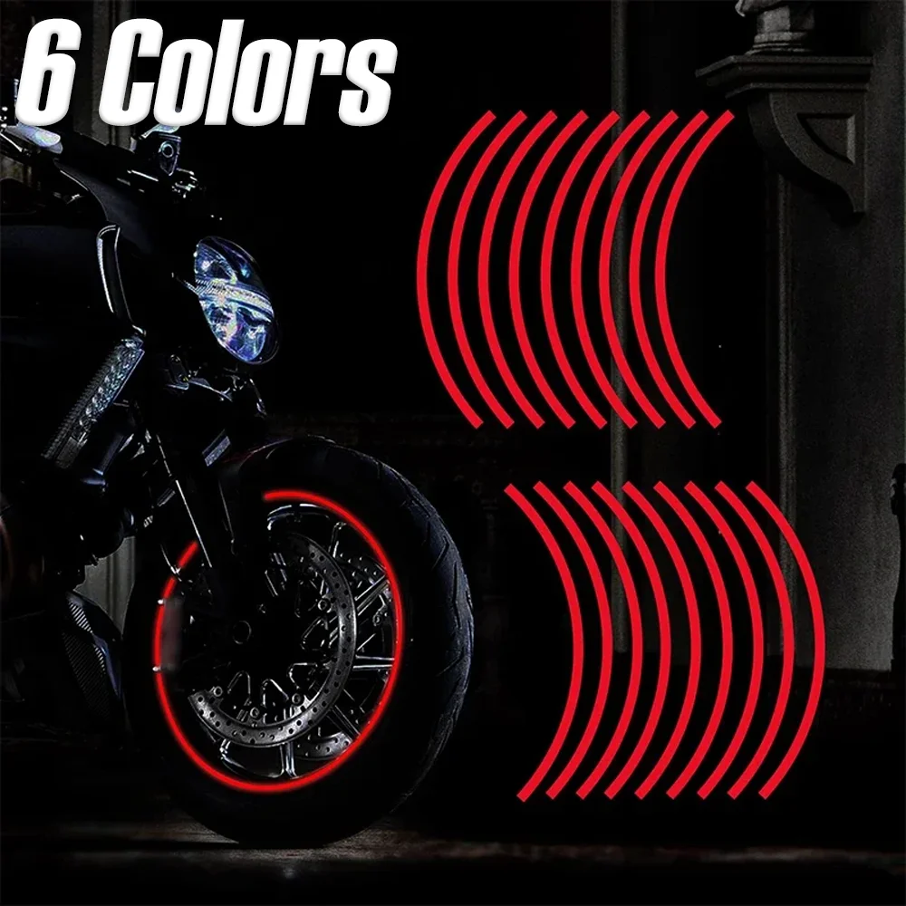 

Motorcycle Car Wheel Tire Stickers Reflective Rim Tape Wheel Decoration Motorbike Decalsl Stickers for Motorbike Auto Decals