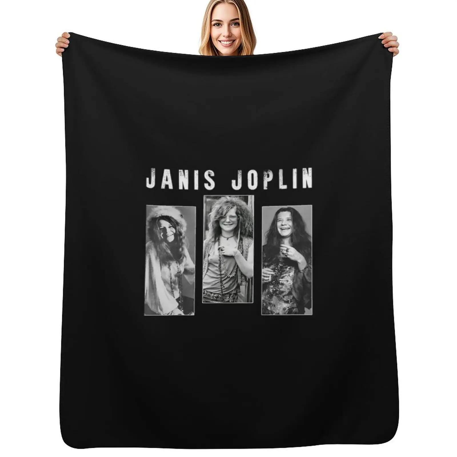 Vinagge Janis-Joplin art Throw Blanket funny gift Furry cosplay anime Loose For Decorative Sofa Luxury St Blankets