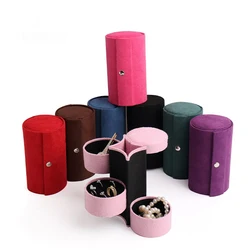 Small Jewelry Case Box Rotatable Ring Necklace Jewelry Storage Box Women Tiered Jewelry Box  Travel Essential Accessories