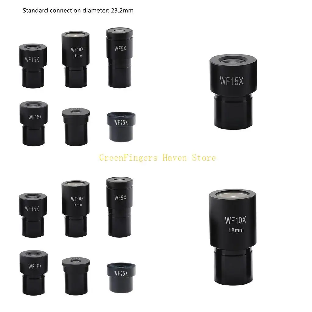 

F68D Microscope Adapter Biological Microscope Eyepiece WF5X/WF10X/WF15X/WF16X/WF20X/WF25X Wide Lens Monocular Oculars