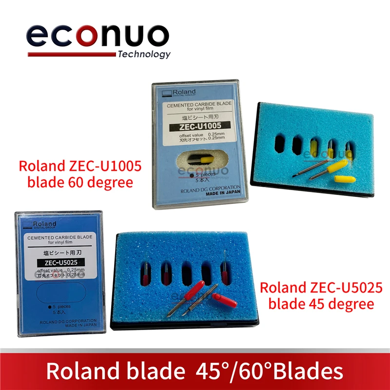 5PCS Roland Blade Knife 45Degree ZEC-U5025 60 Degree ZEC-U1005 Cemented Carbide Blade For Roland Cutting Plotter Blades (0.25mm)