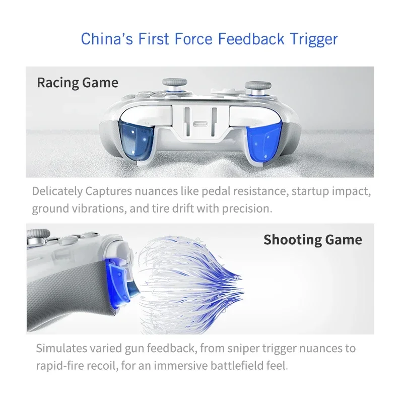 2024 جديد Flydigi APEX 4 وحدة تحكم الألعاب اللاسلكية قوة النخبة ردود الفعل الزناد مقبض ذكي دعم الكمبيوتر/التبديل/المتنقل/التلفزيون غمبد