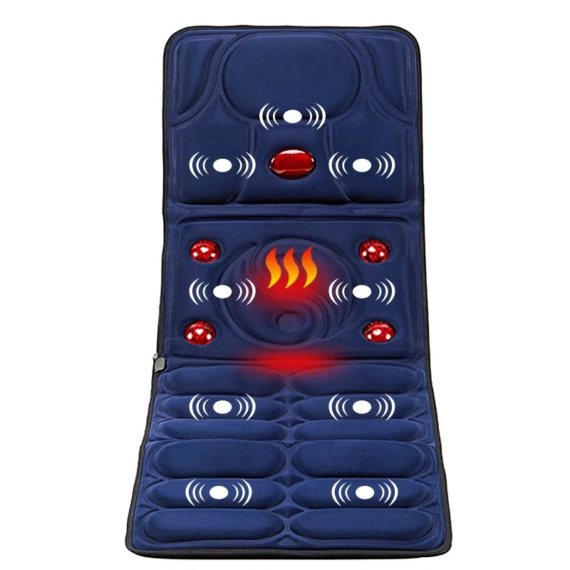 Vibration heating Massage Cushion cervical neck massage Acupressure cushion Far Infrared mattress massage mat 110-240V