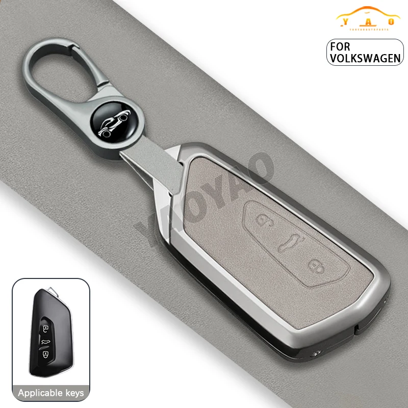 

2025 New Leather Car Key Case Cover For Golf 8 MK8 2020 Golf 7 MK7 Tiguan MK2 For SEAT Ateca Leon For Skoda Octavia