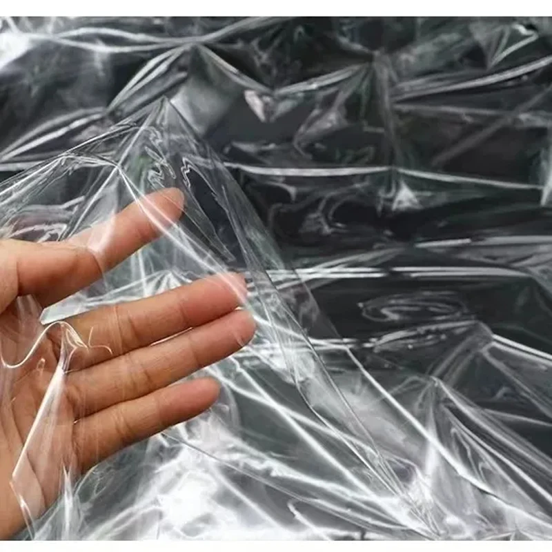 Прозрачная пленка для плаща из ТПУ, матовая водонепроницаемая пластиковая дизайнерская ткань из ТПУ, сумка для фетиш-сценической одежды, прозрачный материал «сделай сам»