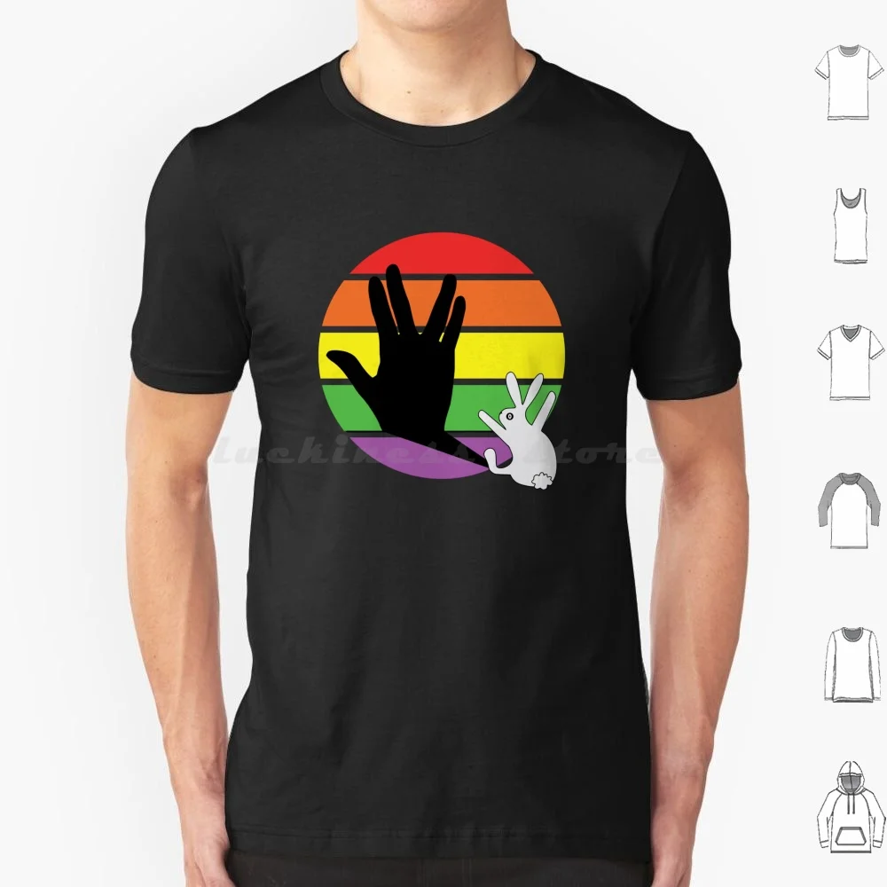 

Rabbit Hand Shadow T Shirt Big Size 100% Cotton Funny Unique Galaxy Rabbit Pets Shadow Hand Shape Hand Shadow Rabbit Shadow