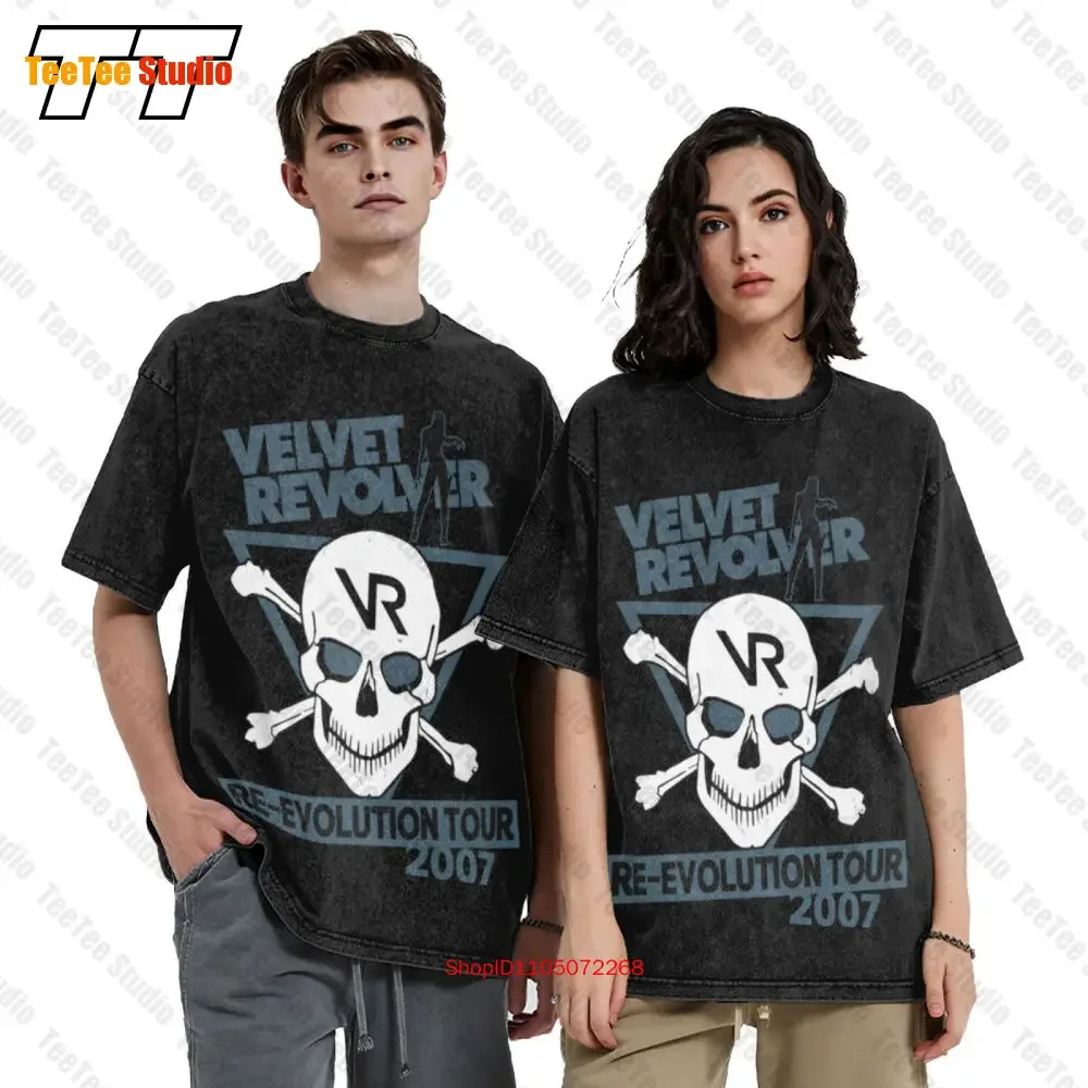 Velvet Revolver Re Evolution Tour 07 Adult Vintage Oversized T-Shirt Front And Back Print KQ8C