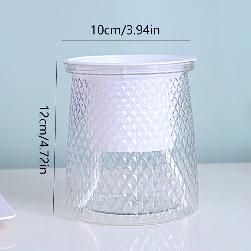 Double-layer Self Watering Plant Pot Plastic Transparent Flower Vase Automatic Lazy Potted Flower Pot Hydroponic Flowerpot Decor