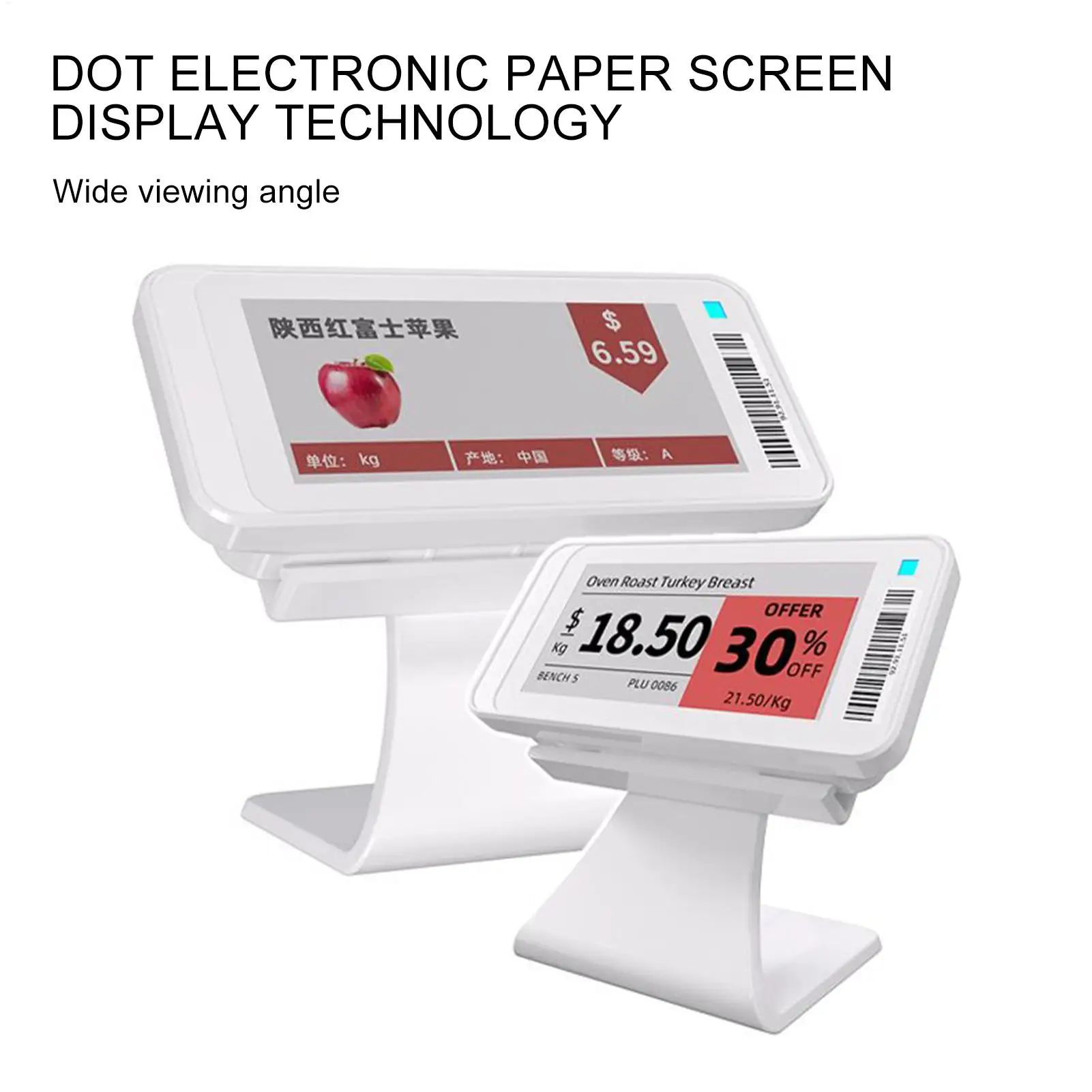 Electronic Shelf Label Magnetic Electric Smart Control Signages Editable E-paper Screen For Offices Restaurant Indoor Outdoor