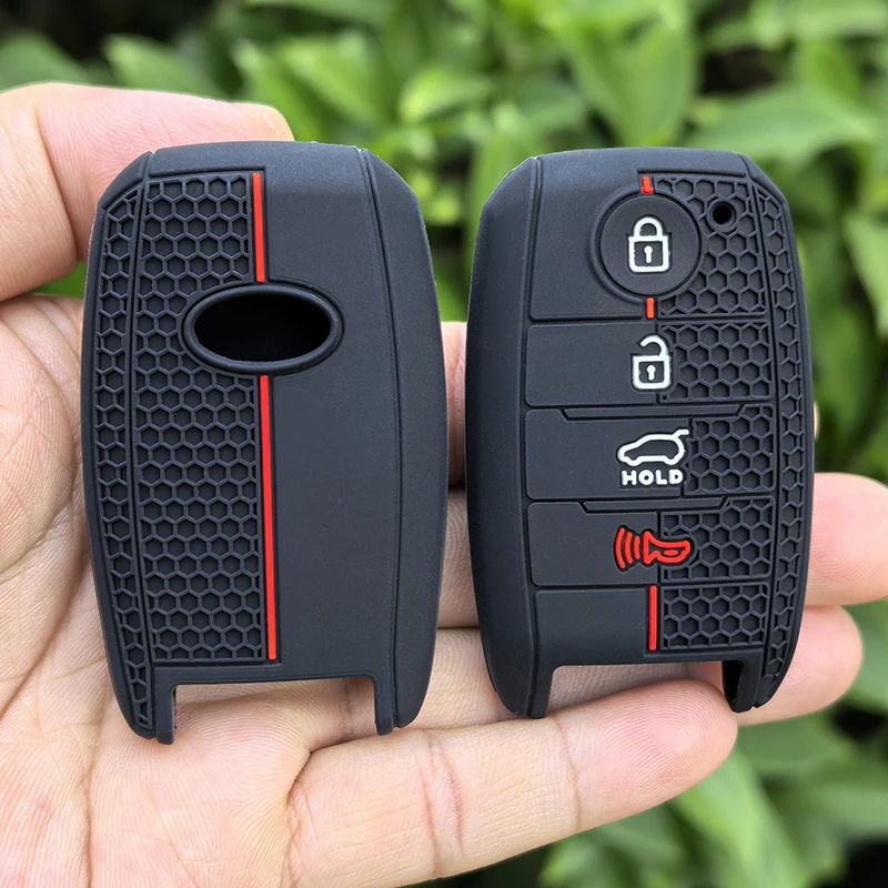 Funda de silicona JLDZQ para llave inteligente 4BT, compatible con Kia Sorento, Optima, Forte, Koup, Soul, Niro 2014, 2015, 2016, protector de llavero sin llave.