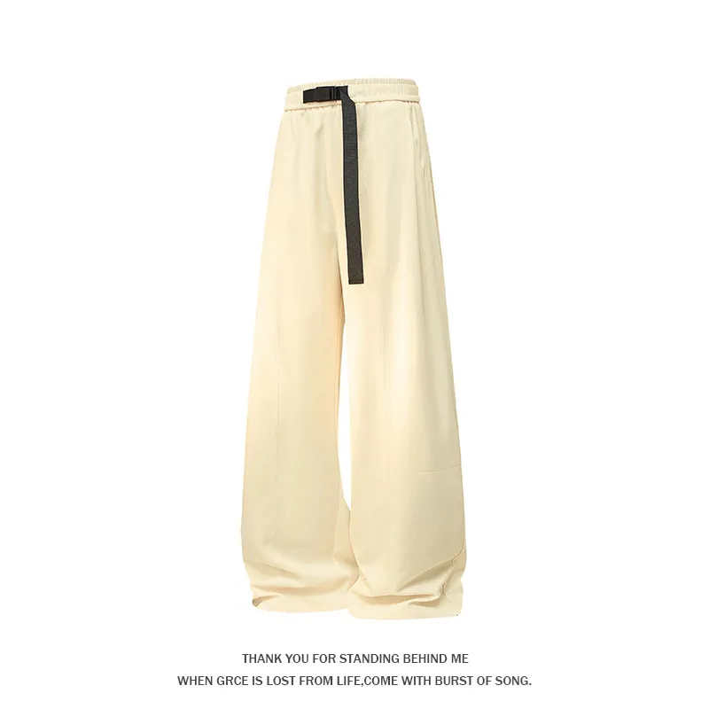 

Модные повседневные брюки прямого кроя, мужские свободные универсальные спортивные брюки, весенняя мужская одежда, длинные брюки, удобные брюки из полиэстера...