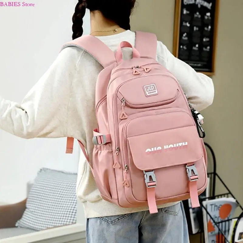 

C9GB Multi Pocket Nylon Backpack Rucksack Casual Daypack for Boy Girl School Bag